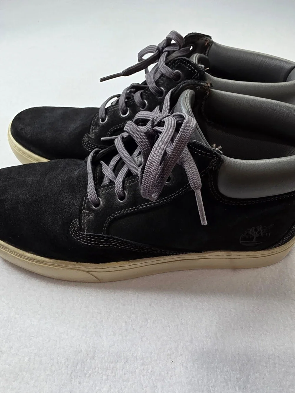Timberland Men's Ortholite Groveton Black Leather Chukka Size 7.5 Bin AY